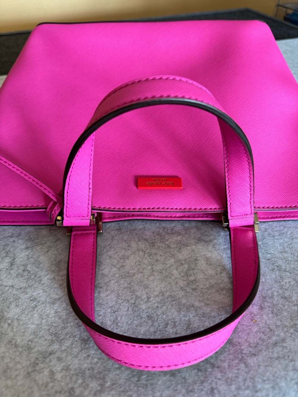 Kate Spade Hot Pink Leather Tote - Picture 12 of 16